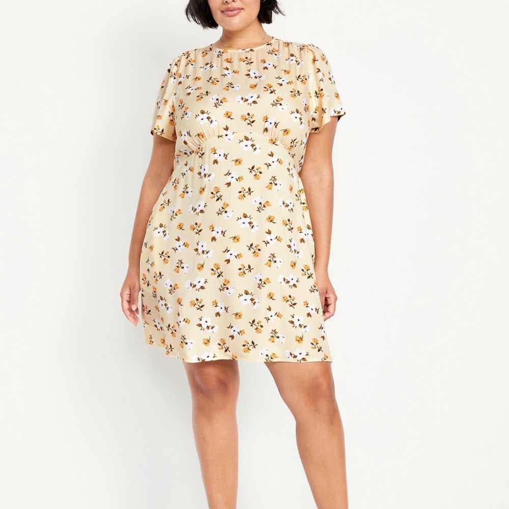 Old Navy Cream Floral Mini Dress